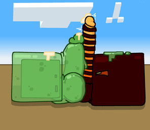 balls balls_touching bodily_fluids cum duo frottage genital_fluids genitals glans green_glans green_penis lava lava_cum male male/male maroon_penis orange_glans penile penis penis_extension penises_touching sex shocked slime_cum unusual_bodily_fluids unusual_cum unusual_genital_fluids yolka microsoft minecraft mojang xbox_game_studios magma_cube slime_(minecraft) hi_res