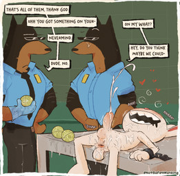 anal_storage anthro balls bodily_fluids brown_body butt cavity_storage clothing cuff_(restraint) cum dialogue duo ejaculation fur genital_fluids genitals handcuffed handcuffs male metal_cuffs object_in_ass penetration penis presenting presenting_penis public restraints simple_background solo text white_body notsafeforwanking sam_and_max max_(sam_and_max) canid canine canis domestic_dog lagomorph leporid mammal rabbit absurd_res digital_media_(artwork) english_text hi_res