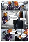 anthro bodysuit border clothing dialogue duo latex latex_clothing latex_skinsuit male muscular muscular_male science_fiction skinsuit space_station technology text tight_clothing white_border baogacc mythology shiftcore dragon felid mammal mythological_creature mythological_scalie pantherine scalie tiger comic english_text hi_res