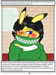 absurd_res anthro blue_eyes blush clothing dialogue english_text female first_person_view generation_1_pokemon hair hi_res ms._aeris_nester_(rodent_powered) narration nintendo pikachu pokemon pokemon_(species) pokemon_mystery_dungeon rodent_powered_(softestpuffss) softestpuffss solo speech_bubble spike_chunsoft text