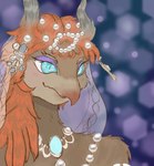 anthro anthrofied blue_eyes eyeshadow female gem makeup pearl_(gem) solo finnqtqtqt identity_v priestess_(identity_v) avian bird