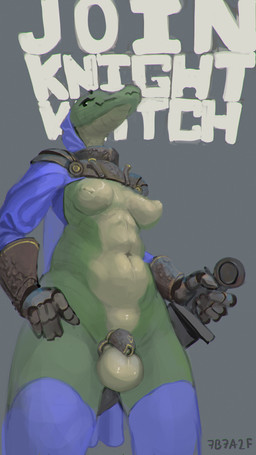 5_fingers anthro armor balls biped breasts chastity_cage chastity_device clothing fingers gauntlets genitals glistening glistening_balls glistening_genitalia gloves gorget gynomorph gynomorph_anthro handwear heart_symbol holding_melee_weapon holding_object holding_sword holding_weapon hood intersex intersex_anthro knight legwear low-angle_view melee_weapon metal_chastity_cage mostly_nude mostly_nude_anthro mostly_nude_gynomorph navel nipples shoulder_guards simple_background solo sword text thigh_highs warrior weapon wearing_chastity_cage wearing_chastity_device 7b7a2f crocodile crocodilian reptile scalie 2024 4k 9:16 absurd_res digital_media_(artwork) english_text hi_res signature