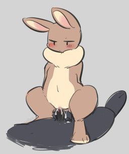 balls black_body black_fur blush bodily_fluids brown_body brown_fur countershading cowgirl_position cum cum_drip cum_in_vagina cum_inside dripping duo erection female feral from_front_position fur genital_fluids genitals lying male male/female navel neck_tuft on_back on_bottom on_top penetration penis sex simple_background solo_focus straddling tuft vaginal vaginal_penetration vulva white_body white_countershading tsukune_minaga lagomorph leporid mammal rabbit