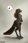 anthro beak blue_eyes breasts clothing female hat headgear headwear non-mammal_breasts nude solo bombird lizanne avian bird lyrebird oscine passerine superb_lyrebird 2012