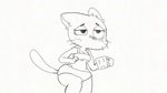 anthro bra clothing container cup fart fart_fetish female hand_on_belly midriff mug panties rumbling_stomach solo straining underwear wide_hips possibleexport sound_warning cartoon_network the_amazing_world_of_gumball nicole_watterson domestic_cat felid feline felis mammal 2024 2d_animation animated monochrome short_playtime sound webm