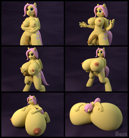 abstract_background anthro big_breasts blush breast_expansion breasts crossgender erection expansion genitals growth gynomorph hair huge_breasts hyper hyper_breasts intersex looking_at_viewer nipples nude penis simple_background smile solo standing bacn friendship_is_magic hasbro my_little_pony fluttershy_(mlp) equid mammal 2017 3d_(artwork) comic digital_media_(artwork) hi_res