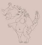 anthro belly big_belly bloated deep_navel female huge_belly navel obese obese_female overweight overweight_female vore sinfullapis capcom european_mythology monster_hunter mythology dragon flying_wyvern mythological_creature mythological_scalie rath_wyvern rathian scalie western_dragon wyvern hi_res