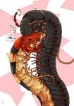 ambiguous_gender black_body black_exoskeleton duo exoskeleton feral heart_symbol multicolored_body multicolored_exoskeleton red_body red_exoskeleton text hyackban arthropod centipede millipede myriapod japanese_text