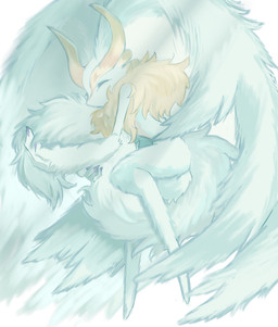 ambiguous_gender anthro chest_tuft colored_nails countershading eyes_closed fingernails fluffy fluffy_tail fur head_wings horn huge_wings nails neck_tuft purple_fingernails purple_nails simple_background sleeping solo tail tail_hug tan_body tan_fur teal_body teal_fur tuft unusual_wing_placement white_background wings gemini_kirby kirby_(series) nintendo fecto_elfilis alien starling_(kirby) 2022 digital_drawing_(artwork) digital_media_(artwork) hi_res