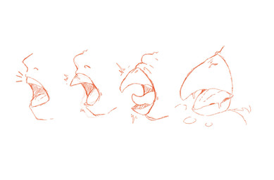 ambiguous_gender anthro beak beak_growth growth open_beak open_mouth simple_background solo tongue tongue_out transformation transformation_sequence tinypigdraws avian human mammal hi_res line_art