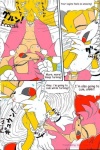 2:3 amy_rose anthro bodily_fluids breasts canid canine comic cum dialogue duo english_text erection eulipotyphlan female female_penetrated fox genital_fluids genitals hedgehog helicopter_tail interspecies karate_akabon male male/female male_penetrating male_penetrating_female mammal miles_prower nipples nude open_mouth penetration penile penile_penetration penis penis_in_pussy pink_body pussy sega sex sonic_the_hedgehog_(series) text tongue vaginal vaginal_penetration