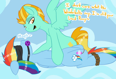 amber_eyes ambiguous_penetration ball_gag bdsm blindfold blue_body blue_feathers blue_fur bondage bound cloud cutie_mark dialogue dominant dominant_female duo feathered_wings feathers female female/female feral fluffy fluffy_tail fur gag gagged green_body green_fur hair lying multicolored_hair multicolored_tail nude open_mouth orange_hair outside penetration rainbow_hair rainbow_tail sensory_deprivation sex_toy submissive submissive_female tail text two_tone_hair vibrator wings scootsisbestcmc friendship_is_magic hasbro my_little_pony mythology lightning_dust_(mlp) rainbow_dash_(mlp) equid equine mammal mythological_creature mythological_equine pegasus 2013 english_text source_request