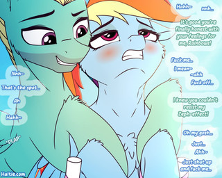 ambiguous_penetration blush cutie_mark dialogue dominant dominant_feral dominant_male duo eyebrows eyelashes female feral feral_on_feral from_behind_position fur in_heat male male/female moan penetration questionable_consent sex submissive submissive_female submissive_feral text wings haltie friendship_is_magic hasbro my_little_pony mythology rainbow_dash_(mlp) zephyr_breeze_(mlp) equid equine mammal mythological_creature mythological_equine pegasus 2025 5:4 animated english_text hi_res short_playtime sound webm
