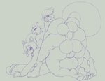 anthro balls big_balls big_butt big_penis butt genitals group group_sex hyper male male/male penis sex trio weasselk nintendo pokemon peach_(peachymewtwo) generation_1_pokemon generation_4_pokemon generation_5_pokemon legendary_pokemon mewtwo pokemon_(species) roserade zoroark