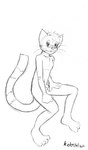 anthro balls eyewear flaccid foreskin fur genitals glasses humanoid_genitalia looking_at_viewer lying male penis solo tail unretracted_foreskin whiskers young young_anthro young_male kolossal zander_oro domestic_cat felid feline felis mammal 2011 monochrome sketch