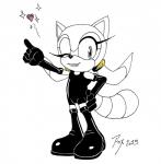 anthro armwear boots clothed clothing elbow_gloves female footwear gloves grin hand_on_hip handwear heart_symbol latex legwear leotard looking_at_viewer one_eye_closed shoes simple_background smile solo standing thigh_boots thigh_highs white_background wink winking_at_viewer fox_gungrave sega sonic_the_hedgehog_(series) marine_the_raccoon mammal procyonid raccoon 2019 hi_res signature