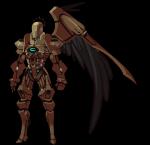 ambiguous_gender armor black_body black_feathers feathered_wings feathers machine simple_background solo transparent_background wings s-purple breeding_season european_mythology greek_mythology mythology android avian harpy mythological_avian mythological_creature robot alpha_channel