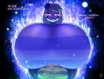 2017 abstract_background absurd_res anthro asriel_dreemurr asriel_dreemurr_(god_form) big_breasts blush boss_monster_(undertale) bovid breasts caprine clothing crossgender dialogue duo english_text female gender_transformation glowing glowing_eyes hair heart_symbol hi_res huge_breasts hyper hyper_breasts mammal mtf_crossgender signature text torn_clothing transformation undertale undertale_(series) walter_sache watermark
