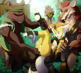 adult_on_young age_difference anal anal_fingering clothed clothing clothing_around_one_leg femboy fingering male male/male partially_clothed prostitution underwear underwear_around_one_leg underwear_down undressing young zoruken thundercats thundercats_2011 wilykat bear canid canine canis felid feline mammal wolf hi_res