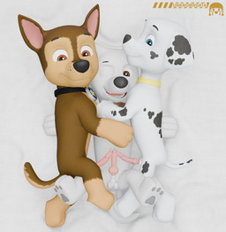 feral frottage genitals group male male/male penile penis penises_touching sex trio young young_feral unknowndata bolt_(film) disney paw_patrol bolt_(bolt) chase_(paw_patrol) marshall_(paw_patrol) canid canine canis dalmatian domestic_dog german_shepherd herding_dog mammal pastoral_dog hi_res