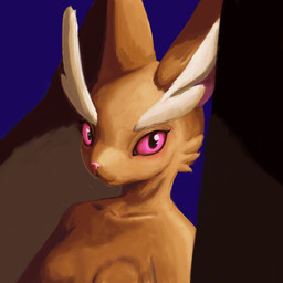 black_eyes breasts brown_body brown_ears brown_fur eyebrows female fur pink_inner_ear pink_nose pink_sclera solo tan_body tan_eyebrows tan_fur halfbaked-hope nintendo pokemon generation_4_pokemon lopunny pokemon_(species) 1:1 2026 absurd_res digital_media_(artwork) digital_painting_(artwork) hi_res painting_(artwork)