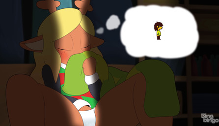 anthro antlers blonde_hair blush brown_body brown_fur brown_hair cartoon_freckles checkered checkered_clothing closet clothing eyes_closed female freckled_face freckles fur green_clothing green_sweater green_topwear hair horn long_hair masturbation panties pattern_clothing pattern_sweater pattern_topwear short_loop sniffing sniffing_clothes sniffing_while_masturbating solo spread_legs spreading striped_clothing striped_sweater striped_topwear stripes sweater thinking thought_bubble topwear underwear white_clothing white_panties white_underwear yellow_body bingbingo deltarune undertale_(series) kris_dreemurr noelle_holiday deer human mammal new_world_deer reindeer 2d_animation absurd_res animated frame_by_frame hi_res no_sound short_playtime signature video watermark