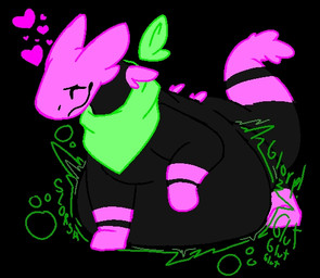 ambiguous_feral ambiguous_gender ambiguous_pred ambiguous_prey black_body bloated digestion eyes_closed fatal_vore feral feral_pred green_scarf heart_symbol mostly_nude mostly_nude_feral offscreen_character quadruped rumbling_stomach satisfied_look scarf scarf_only smile solo tail tail_tuft tuft vore critterstash rain_world videocult lizard_(rain_world) pink_lizard_(rain_world)