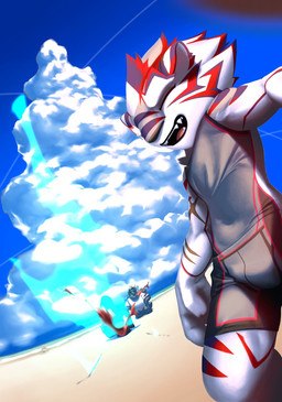 anthro beach can cloud container food fruit fur group looking_at_viewer male melon multicolored_body multicolored_fur plant red_eyes sand seaside selfie sky summer trio watermelon white_body white_fur samoi_chan lifewonders live_a_hero mythology kalaski phein sadayoshi dragon felid mammal mythological_creature mythological_scalie pantherine scalie tiger 2023 hi_res