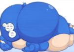 5_toes anthro barefoot belly big_butt blue_body butt canid canine chili_dog duo english_text eulipotyphlan feeding feet food force_feeding forced fox hedgehog hot_dog male mammal marker_(artwork) miles_prower morbidly_obese obese overweight prisonsuit-rabbitman sega solo_focus sonic_the_hedgehog sonic_the_hedgehog_(series) text toes traditional_media_(artwork) weight_gain