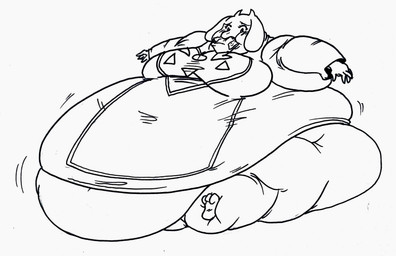 2_horns anthro belly belly_on_ground belly_overhang big_belly big_breasts blush blush_lines breasts clothing double_chin fat_arms fat_legs fat_rolls female floppy_ears food food_in_mouth force_feeding forced horn huge_belly hyper hyper_belly immobile leg_rolls lop_ears morbidly_obese morbidly_obese_anthro morbidly_obese_female obese obese_anthro obese_female overweight overweight_anthro overweight_female pastry pie robe simple_background solo stuffing three-quarter_view undersized_clothing weight_gain white_background keij undertale undertale_(series) toriel boss_monster_(undertale) bovid caprine goat mammal 2015 black_and_white hi_res monochrome sketch