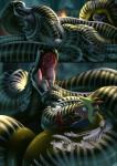 2019 absurd_res ambiguous_gender anaconda anthro boa_(snake) boinae coiling digital_media_(artwork) dragon eyelashes feral forced group hair hi_res horn inkanyamba inkanyamba_(artist) internal larger_feral licking mythological_creature mythological_scalie mythology open_mouth oral_vore reptile scales scalie scared size_difference smaller_anthro snake story story_in_description swallowing tongue tongue_out vore yellow_eyes