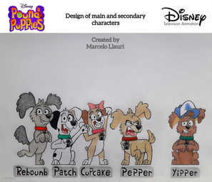 brown_body brown_fur female feral fur male marcelo_llauri disney gravity_falls hasbro pound_puppies pound_puppies_(2010) cupcake_(pound_puppies) dipper_pines patches_(pound_puppies) pepper_(pound_puppies) rebound_(pound_puppies) yipper american_bulldog bulldog canid canine canis dalmatian domestic_dog herding_dog mammal mastiff molosser old_english_sheepdog pastoral_dog sheepdog hi_res traditional_media_(artwork)