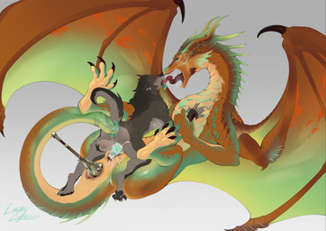 anal anal_penetration anthro anthro_on_feral anthro_penetrating anthro_penetrating_feral anus armpit_musk balls bestiality blush bodily_fluids claws cum cum_inside digitigrade dripping duo erection fangs female female_feral female_penetrated feral feral_penetrated finger_claws french_kissing genital_fluids genitals hand_holding improvised_sex_toy kissing larger_female larger_feral larger_penetrated mace male male/female male_on_feral male_penetrating male_penetrating_female melee_weapon object_in_ass oral penetrating_while_penetrated penetration penis saliva saliva_drip sex size_difference smaller_male snout spread_wings squish tail tail_fetish tail_in_ass tail_insertion tail_play teeth teeth_showing toe_claws vaginal vaginal_penetration vulva weapon wings emptylighter dungeons_and_dragons european_mythology hasbro mythology wizards_of_the_coast canid canine canis copper_dragon_(dnd) dragon dragon_(dnd) mammal mythological_canine mythological_creature mythological_scalie scalie werecanid werecanine werecreature werewolf western_dragon wolf hi_res