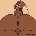 anthro balls big_balls big_butt blue_eyes bouncing_butt brown_background brown_body brown_ears brown_tail butt butt_jiggle eyebrows femboy genitals huge_butt huge_thighs jiggling looking_at_viewer looking_back looking_back_at_viewer male rear_view scut_tail short_tail simple_background smile solo tail tan_ears tan_eyebrows tan_inner_ear tan_nose thick_thighs indynd nintendo pokemon generation_4_pokemon lopunny pokemon_(species) 1:1 2024 animated artist_name colored digital_media_(artwork) loop low_res pixel_(artwork) pixel_animation short_playtime