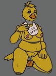 after_masturbation anthro beak bib bodily_fluids breasts feathers female genital_fluids genitals innie_pussy kneeling looking_at_viewer machine orange_beak pussy solo vaginal_fluids vaginal_fluids_on_leg yellow_body yellow_feathers guz9 five_nights_at_freddy's scottgames chica_(fnaf) animatronic avian bird chicken galliform gallus_(genus) phasianid robot 2024 digital_media_(artwork) hi_res