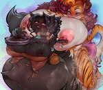 2023 ahegao ambiguous_penetration anthro anthro_on_anthro anthro_penetrated anthro_penetrating anthro_penetrating_anthro balls belly belly_inflation bengal_tiger big_balls big_belly big_breasts black_body black_fur blush bodily_fluids breast_size_difference breasts cum cum_inflation cum_inside cum_on_ground cum_pool digital_media_(artwork) dungeons_and_dragons duo esmeray_lovelace excessive_cum excessive_genital_fluids eyebrows eyelashes felid feline female female_penetrated fur genital_fluids genitals gynomorph gynomorph/female gynomorph_penetrating gynomorph_penetrating_female hair hasbro herm_(lore) hi_res huge_balls huge_belly huge_breasts hyper hyper_balls hyper_belly hyper_breasts hyper_genitalia inflation intersex intersex/female intersex_penetrating intersex_penetrating_female karmen_(mordak) looking_pleasured mammal nipple_piercing nipple_ring nipples orange_body orange_fur pantherine penetration piercing purple_eyes ring_piercing sex tabaxi thefuckingdevil tiger tongue tongue_out vein veiny_balls wizards_of_the_coast