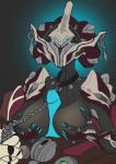 breast_grab breast_play breasts chain chain_leash collar duo female female_focus genitals hand_on_breast holding_chain leash male male/female nipples not_furry penis sex simple_background solo_focus titfuck the_gentle_giant digital_extremes tencent warframe khora_(warframe) alien humanoid tenno