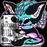 anthro beverage beverage_can biped black_body black_fur black_hair black_hand black_hands blue_body blue_fur blue_hair body_hair candy chocolate chocolate_milk container dairy_products dessert digitigrade flavored_milk fluffy fluffy_ears fluffy_hair fluffy_tail food fur fur_markings hair heart_reaction heart_symbol holding_object hug love male markings milk multicolored_body multicolored_tail pink_body pink_fur pink_hair solo tail tail_tuft tuft white_body white_fur white_hair likara fluffybush fluffybush_(rexouium) canid canine canis mammal rexouium 1:1 2024 animated colored digital_drawing_(artwork) digital_media_(artwork) low_res pixel_(artwork) pixel_animation short_playtime