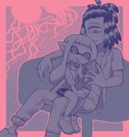 1_eye clothed clothing duo female male on_lap pseudo_hair tentacle_hair tentacles roboto_(artist) nintendo splatoon inkling_girl murch_(splatoon) animal_humanoid cephalopod cephalopod_humanoid echinoderm echinoderm_humanoid echinozoan echinozoan_humanoid humanoid inkling marine marine_humanoid mollusk mollusk_humanoid sea_urchin_humanoid 2022 hi_res