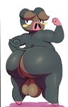 anthro backsack balls big_balls big_butt butt genitals huge_balls huge_butt hyper hyper_balls hyper_genitalia looking_at_viewer looking_back looking_back_at_viewer male nude solo kingofacesx nintendo pokemon generation_9_pokemon lechonk mammal pokemon_(species) suid suine sus_(pig) 2022 hi_res