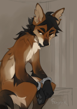 anthro biped countershade_torso countershading fingers front_view fur hair looking_at_viewer male nude nude_anthro nude_male scar sitting solo tail reysi canid canine mammal 2026 digital_drawing_(artwork) digital_media_(artwork)