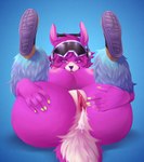 anthro bodily_fluids butt cum cum_drip cum_in_pussy cum_inside dripping female genital_fluids genitals presenting presenting_pussy pussy solo amberblue epic_games fortnite dj_bop alpaca camelid mammal hi_res