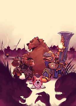 ambiguous_feral ambiguous_gender anthro armor beard biped black_body black_fur brown_beard brown_body brown_facial_hair brown_fur brown_hair clothed clothing facial_hair feral fur group gun hair holding_gun holding_melee_weapon holding_object holding_ranged_weapon holding_sword holding_weapon kneeling looking_at_viewer male male_anthro male_human melee_weapon mouth_closed orange_body orange_fur orange_hair overweight overweight_human overweight_male quadruped ranged_weapon sword tan_body tan_skin weapon white_body white_fur wide_stance chocolateandmilk bear canid canine canis domestic_dog herding_dog human mammal monster pastoral_dog welsh_corgi absurd_res hi_res