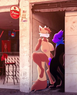 alley alley_sex anthro bodily_fluids breasts cum cum_in_vagina cum_inside duo ejaculation exhibitionism female genital_fluids genitals larger_female leaking_cum leaning_on_wall male male/female one_leg_up orgasm orgasm_face penetration penile penile_penetration penis penis_in_vagina public public_sex raised_leg sex size_difference smaller_male vaginal vaginal_penetration vulva fruitlooms a_chance_encounter nova_(novathewicker) olivia_imitaru_(some_dumm_wah) some_dumm_wah_(character) ailurid mammal red_panda wickerbeast animated hi_res huge_filesize meme short_playtime video