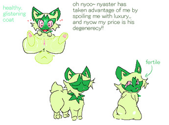 3_toes :3 anus big_butt bodily_fluids butt cat_smile cheek_tuft chest_tuft dialogue facial_tuft feet female feral foot_focus fur genital_fluids genitals glistening glistening_body green_body green_fur heart_eyes heart_pupils heart_symbol hindpaw in_heat looking_at_viewer looking_back looking_back_at_viewer multicolored_body multicolored_fur open_mouth open_smile pawpads paws pink_eyes pink_nose pink_pawpads presenting presenting_anus presenting_vulva quadruped short_tail simple_background smile smug_face solo tail text thick_thighs toes tuft vaginal_fluids vulva white_background anonymous_artist nintendo pokemon felid feline generation_9_pokemon mammal pokemon_(species) sprigatito digital_media_(artwork) english_text microsoft_paint_(artwork)
