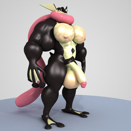 abs anthro biceps big_muscles genitals half-erect huge_muscles humanoid_genitalia humanoid_penis hyper hyper_muscles long_tongue looking_at_viewer male muscular muscular_anthro muscular_male navel nipples nude pecs penis simple_background solo standing tongue tongue_out anthroanim nintendo pokemon sebastian_greninja amphibian generation_6_pokemon greninja pokemon_(species) 1:1 2016 3d_(artwork) digital_media_(artwork) hi_res