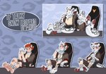 anklet anthro bottomwear chair clothed clothing desk electronics eye_scar facial_hair facial_scar feet feral feral_transformation foot_focus fur furniture gaming_chair goatee hair headphones headphones_around_neck hoodie human_to_anthro human_to_feral jewelry male markings mid_transformation orange_eyes oversized_clothing pawpads paws quadruped red_hair scar shirt shorts species_transformation spots spotted_body spotted_fur table topwear transformation transformation_sequence white_body white_fur white_skin t-fruit zgf_gaming ra'zim felid human mammal pantherine snow_leopard 2024 2025 absurd_res hi_res