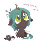 aged_down baby bodily_fluids crown dialogue ellipsis eyelashes female feral green_eyes hair headgear horn insect_wings looking_at_viewer nude plushie pupils sad simple_background sitting slit_pupils solo teal_hair tears text white_background wings young ssalbulre friendship_is_magic hasbro my_little_pony queen_chrysalis_(mlp) arthropod changeling 1:1 2014 2_frame_animation animated english_text full-length_portrait low_res portrait short_playtime