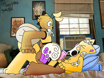 abdominal_bulge air_conditioner anal animal_genitalia animal_penis bed bodily_fluids cowgirl_position cum cum_from_mouth cum_in_mouth cum_inflation cum_inside cum_on_face detailed_background equine_genitalia equine_penis from_front_position furniture genital_fluids genitals humanoid_genitalia humanoid_penis inflation looking_at_another lying male male/male masturbation on_bottom on_top orgasm pawpads penis photo_background pillow prostate sex surprised window x-ray_view theenyface ghibli nausicaä_of_the_valley_of_the_wind butters_(theenyface) arthropod bee domestic_cat felid feline felis hymenopteran insect mammal 4:3 mixed_media photography_(artwork)