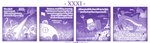 4koma ambiguous_gender base_one_layout comic dialogue disaster_dragon dragon english_text feral four_frame_image goo_creature hi_res melee_weapon membrane_(anatomy) membranous_wings monochrome mythological_creature mythological_scalie mythology one_row_layout purple_theme scalie speech_bubble tail text vavacung weapon wings